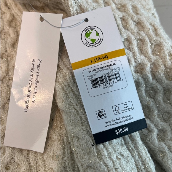 NWT Sofia Vergara Champagne Shoulder Cutout Turtleneck Sweater - Size L - Picture 6 of 11